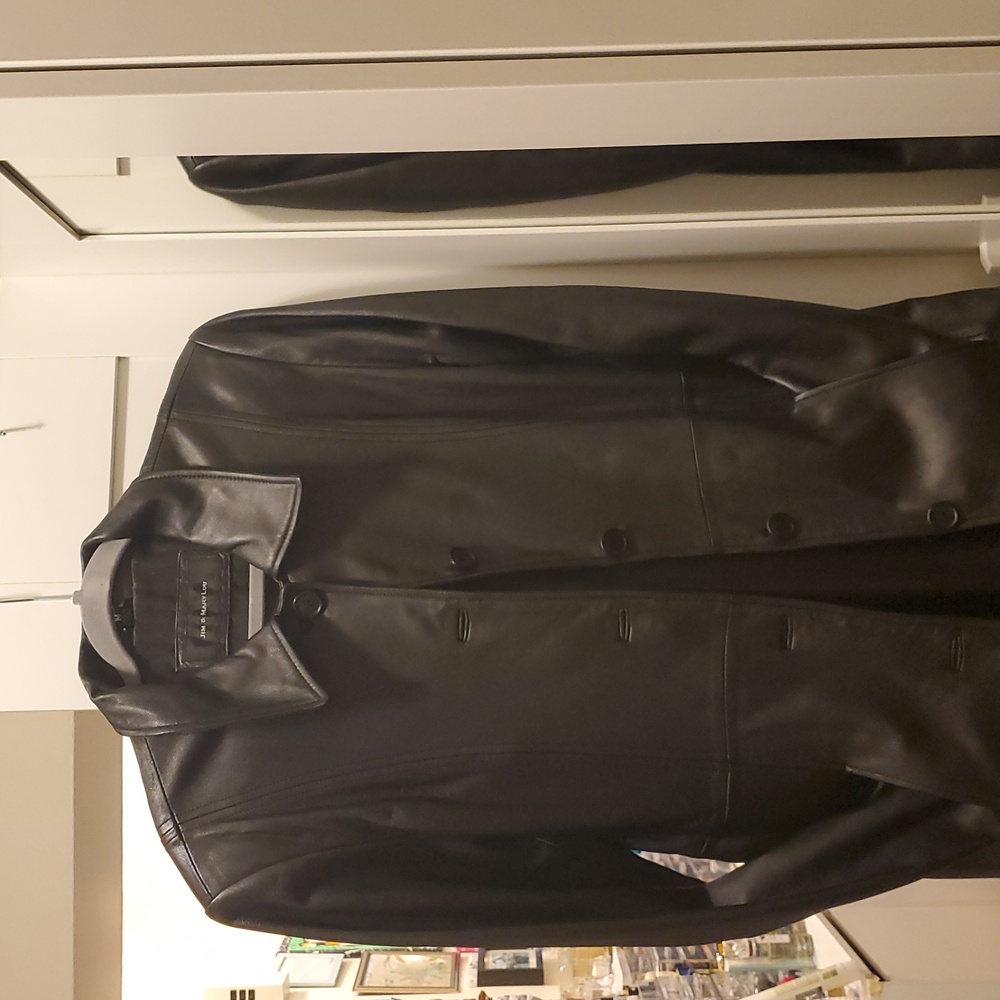 Jim&MaryLou Women's Black Leather Coat